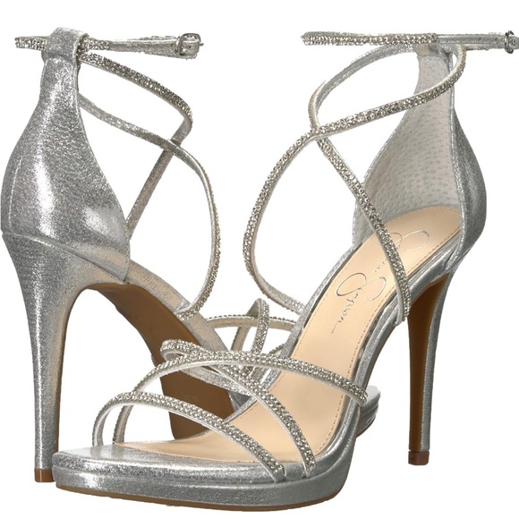 Jessica simpson heeled sparkly sandal with gems - Picture 5 of 5